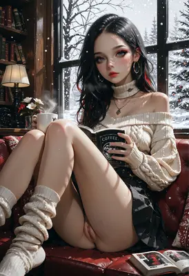 Cozy Winter Reading by the Window