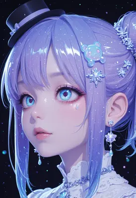 Celestial Girl With Lavender Hair