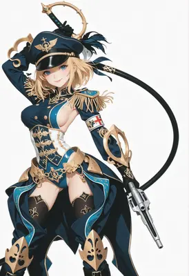 Military Commander with Sword and Pistol