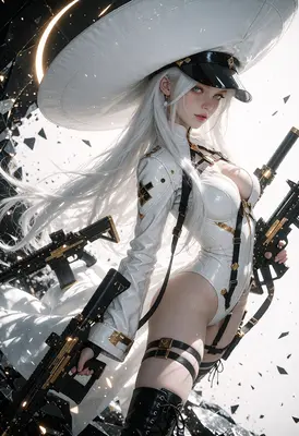 White Tactical Sorceress with Rifles