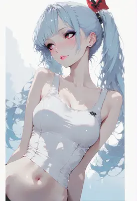 Anime Girl in White Athletic Top