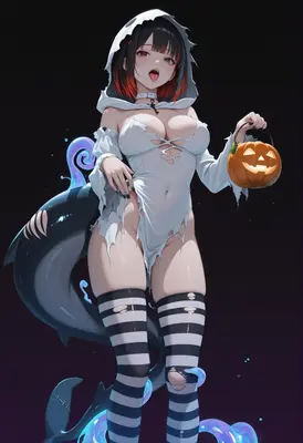Spooky Shark Girl Halloween Treat