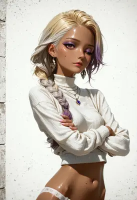 Ethereal Blonde Beauty with Braided Hair