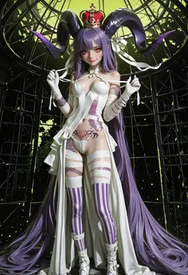 Crowned Demon Queen in White