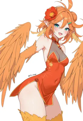 Winged Elf in Traditional Cheongsam
