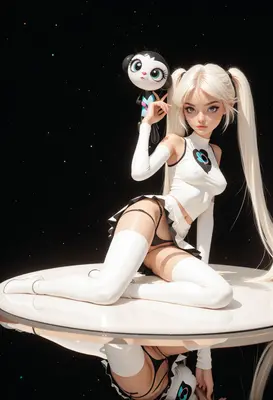 Cosmic Idol with Her Starry Companion