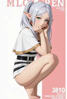 Crouching Elf Maiden Portrait
