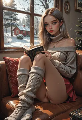 Cozy Winter Reading by the Window