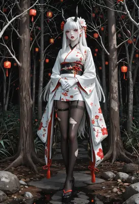 Oni Maiden in the Lantern Forest