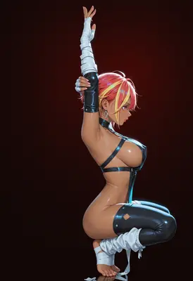 Radiant Fighter in Latex Gear
