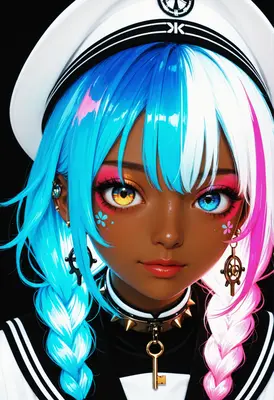 Vibrant Sailor Girl Portrait