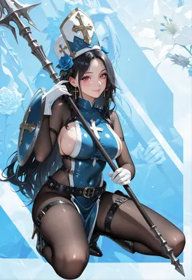 Blue Rose Holy Knight Warrior