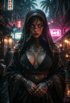 Mystic Rogue in Neon Rain