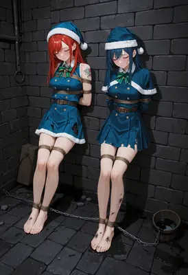 Captured Christmas Girls in Dungeon