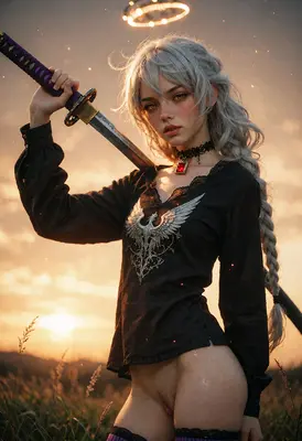 Warrior Angel at Sunset