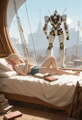 Resting Beside The Guardian Mech