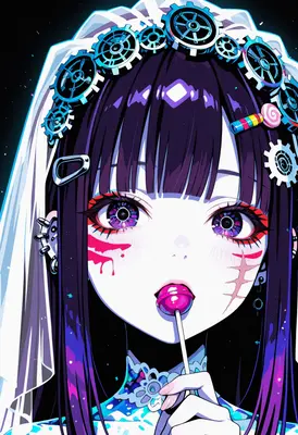 Cybernetic Steampunk Lollipop Girl