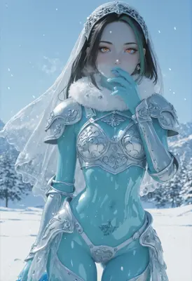 Frost Maiden in Silver Armor
