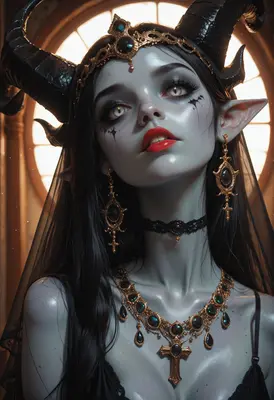 Gothic Succubus Queen Portrait