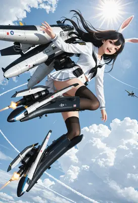 High Flying Bunny Fighter Pilot