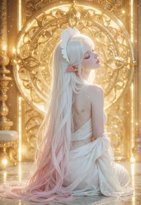 Ethereal Elf Princess in Golden Light