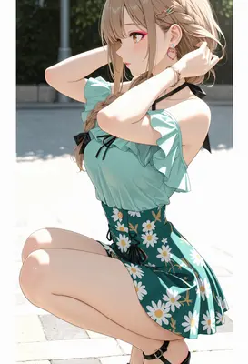 Summer Daisy Dress Anime Girl