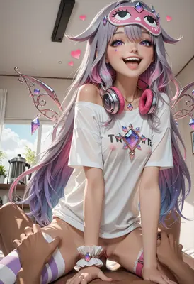 Playful Fairy with Crystal Accents
