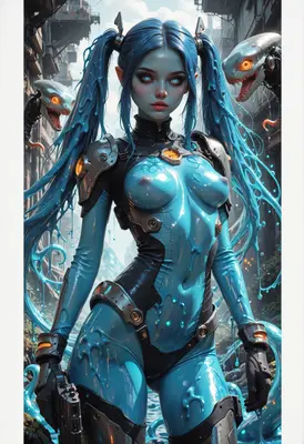 Slime Infused Cybernetic Alien Warrior
