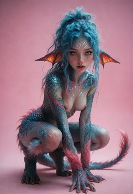 Ethereal Blue Dragon Hybrid Creature