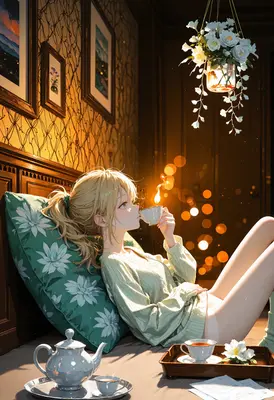 Quiet Evening Tea in Bed