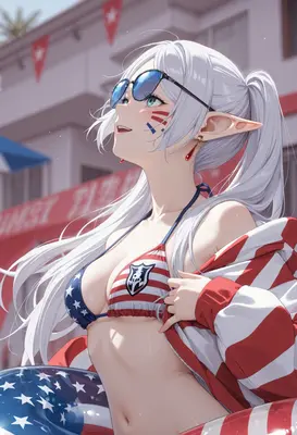 Patriotic Elf Summer Beach Day