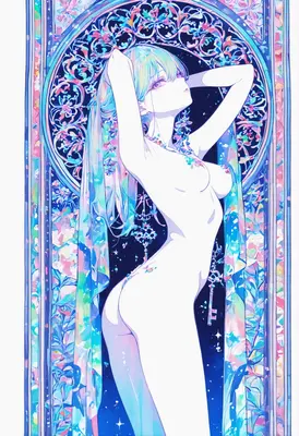 Ethereal Stained Glass Muse