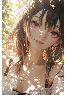 Sunlit Portrait of a Radiant Girl
