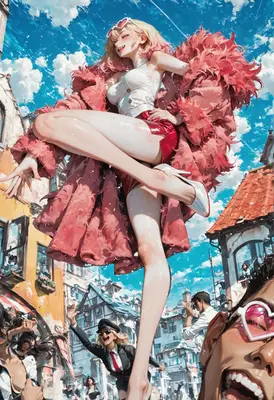 Fashion Icon Strolling Through City Streets