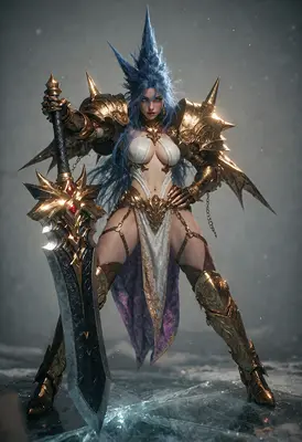 Celestial Warrior with Golden Armor