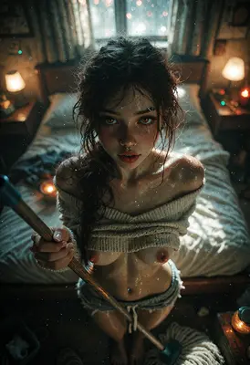 Wet Mop Session in Cozy Bedroom