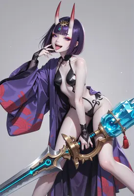 Oni Warrior with Magical Crystal Blade