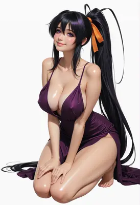 Elegant Beauty in Purple Silk