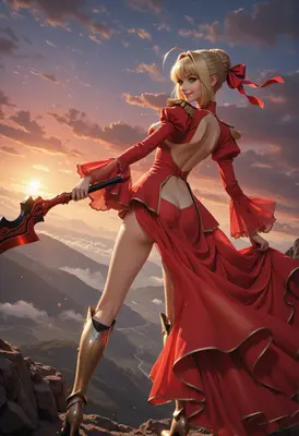 Saber Nero at Sunset Peak