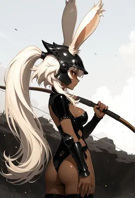 Armored Bunny Archer in Black