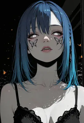 Ethereal Girl with Butterfly Markings