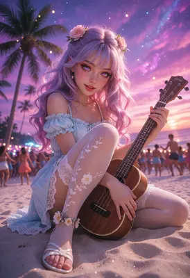 Melodic Sunset Beach Serenade