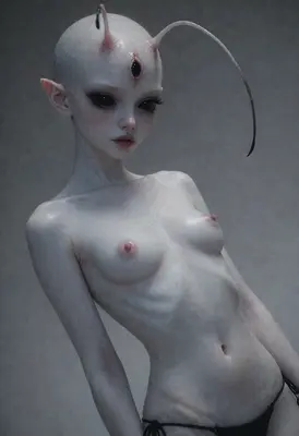 Ethereal Alien Being with Third Eye