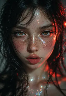 Stellar Gaze with Shimmering Freckles