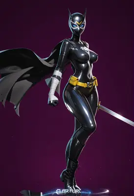 Vigilante in Sleek Black Tactical Suit