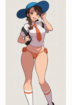Anime Trainer in Sun Hat