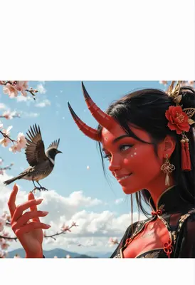 Red Oni Maiden and the Bird
