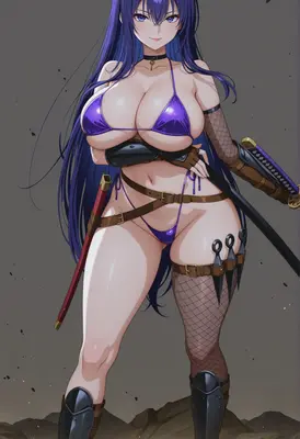 Purple Haired Kunoichi Warrior