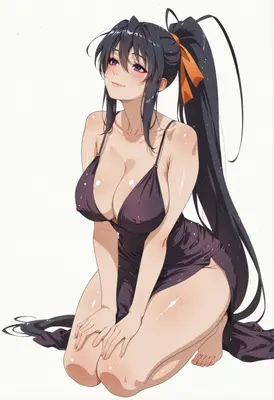 Graceful Beauty in a Dark Dress