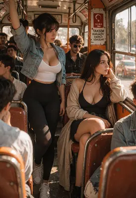 Commuting Passengers on a Sunny Afternoon